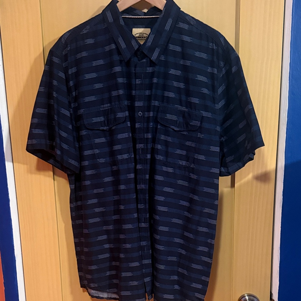 Classic Navy Men's Button-Down Shirt